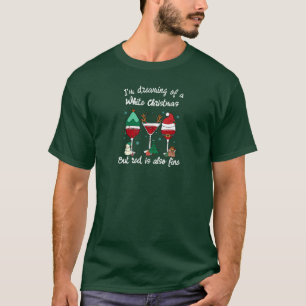 T-shirt Verres à vin sur le thème de Noël personnalisables