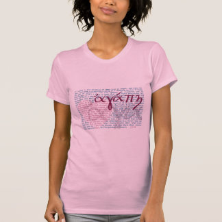 T-shirt Vers de bible d'amour sur la chemise des femmes