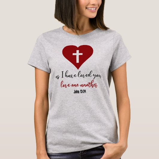 T-shirt Vers de bible de 13h34 de John comme je vous ai (Devant)