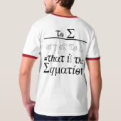 T-shirt Vers E, ou pas E = c'est l'équation  (Dos entier)