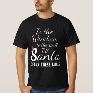 T-shirt Vers la fenêtre du mur jusqu'aux ponts Père Noël