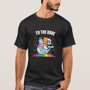 T-shirt Vers la licorne de rave chat panda Musique EDM Rav