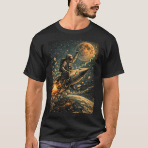 T-shirt Vers la Lune - Trading Astronaute, Forex, Crypto