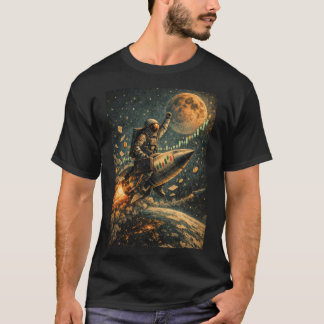 T-shirt Vers la Lune - Trading Astronaute, Forex, Crypto