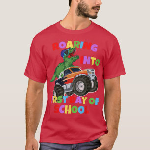 T-shirt Vers Le 1Er Jour De L'École Camion Dinosaure T re
