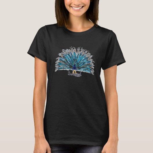 T-shirt Vers le bas du paon (Devant)