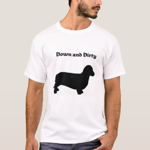 T-shirt Vers le bas et chien sale de Weiner