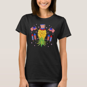 T-shirt Vers le bas Pineapper Swinger Power 4 juillet US