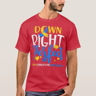 T-shirt Vers Le Bas Sensibilisation Au Syndrome Vers Le Ba