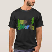T-shirt Vers le nord avec des pins Folksy (Devant)