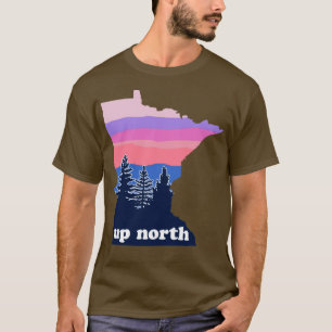 T-shirt Vers le nord du Minnesota Blush Sunset