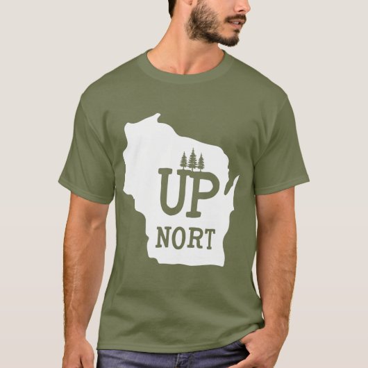 T-shirt Vers le nord    WisconsinYooper vers le nord (Devant)