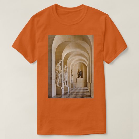 T-shirt Versailles Palace Galerie Basse Statues (Design devant)