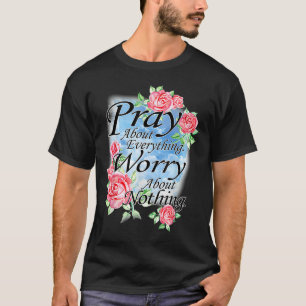 T-shirt Verset biblique chrétien floral prier à propos de