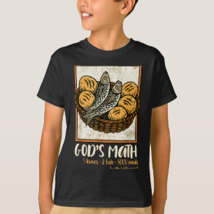 T-shirt Verset biblique chrétien Jésus Poissons & Pain Va