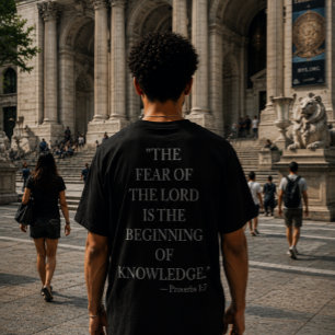 T-Shirt verset biblique Proverbes 1:7