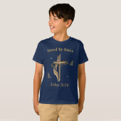 T-shirt Verset biblique sauvé par Grace (Devant entier)
