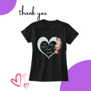 T-shirt Verset de la Bible religieuse, album à grappes ros