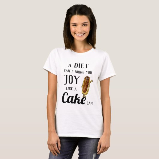 T-shirt Versets diététiques Chocolat Eclair Funny Quirky C (Devant entier)
