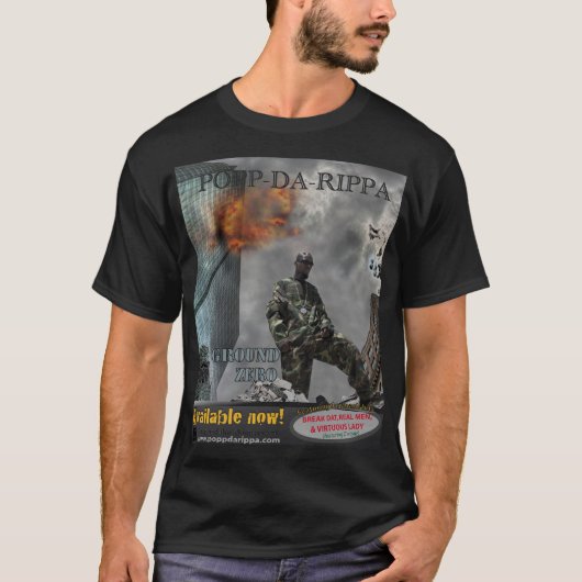 T-shirt Version 1 du noir T de point zéro (Devant)