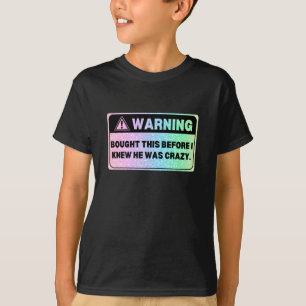 T-shirt Version colorée Panneau d'avertissement Acheté cec