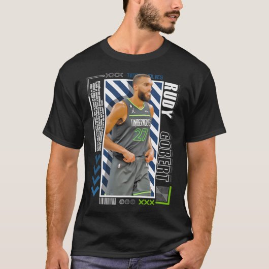 T-shirt Version de l'affiche papier Rudy Gobert (Devant)