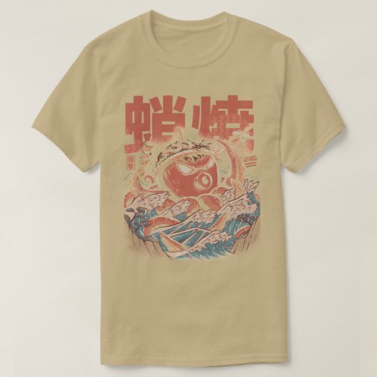 T-shirt Version noire de l'attaque de Takoyaki (Design devant)
