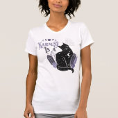 T-shirt VERSIONS Karma est un chat noir cristal céleste (Devant)