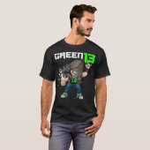 T-shirt Vert 13 Metalhead (noir) (Devant entier)
