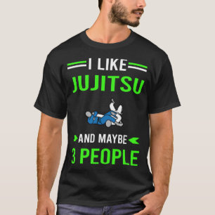 T-shirt Vert 3 Personnes Jujitsu Ju Jitsu Jiujitsu Jiu Jit