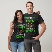 T-shirt Vert 3 personnes Lyre (Unisexe)