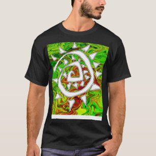 T-shirt vert abstrait