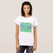 T-shirt vert Arbres d'hiver (Devant entier)