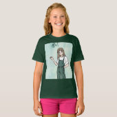 t-shirt vert avec un joli design (Devant entier)