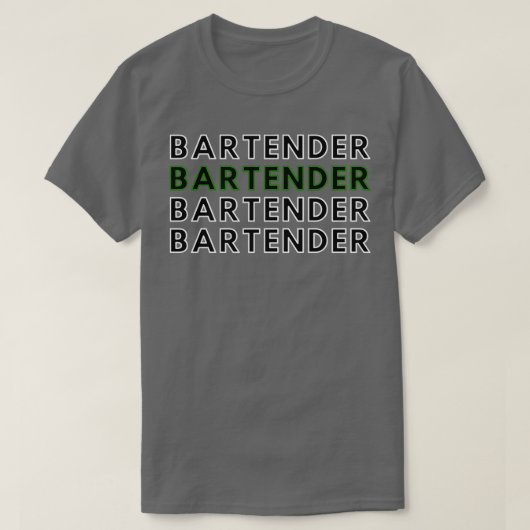 T-shirt Vert barman (Design devant)
