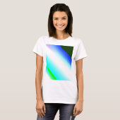 T-shirt Vert bleu arc-en-ciel texture abstraite motif art (Devant entier)