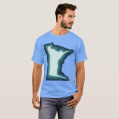 T-shirt Vert bleu Turquoise Minnesota (Devant entier)
