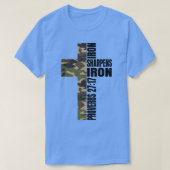 T-shirt Vert Camo Fer Sharpens Fer Croix Chrétienne Fami (Design devant)