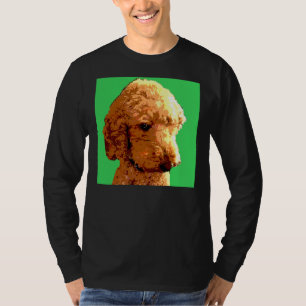 T-shirt Vert caniche rouge