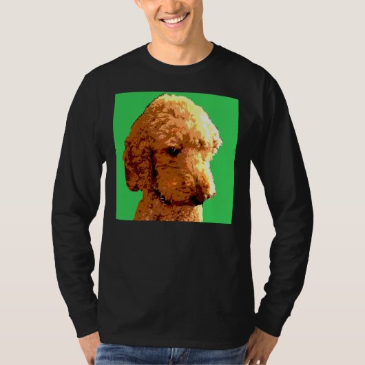 T-shirt Vert caniche rouge (Devant)