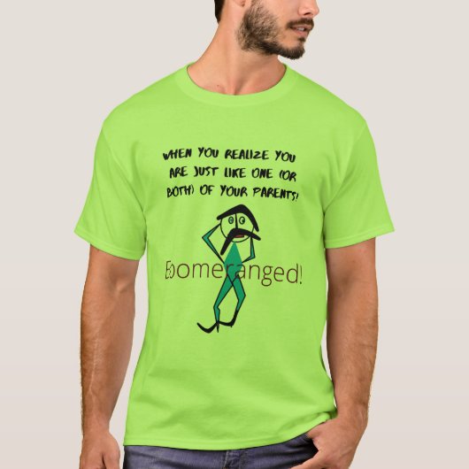 T-shirt Vert citron 'Comme Vos Parents' Boomerangé (Devant)