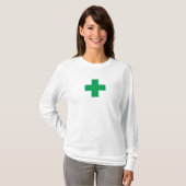 T-shirt vert-croix (Devant entier)