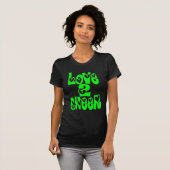 T-shirt Vert d'acclamation de l'amour 2 (Devant entier)