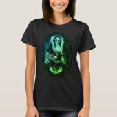 T-shirt vert dame crâne gothique (Devant)