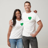 T-shirt vert de coeur (Unisexe)