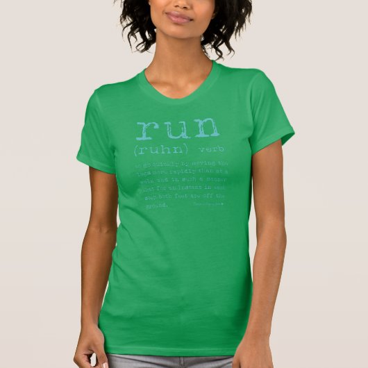 T-shirt vert de "course" - (Devant)