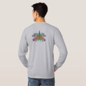 T-shirt Vert de douille de version de couleur de (Dos entier)