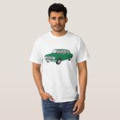 T-shirt Vert de FIAT 124 Berlina (Devant entier)