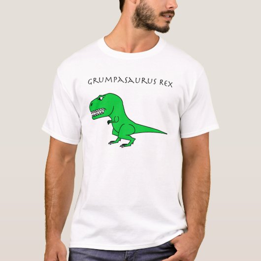 T-shirt Vert de Grumpasaurus Rex (Devant)