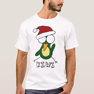 T-shirt vert de kiwi de Père Noël